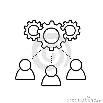 Team of some employees icon vector. workers illustration sign. developers symbol. management logo. Vector Illustration