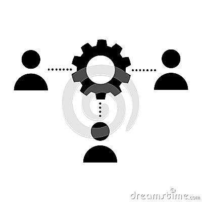 Team of some employees icon vector. workers illustration sign. developers symbol. management logo. Vector Illustration