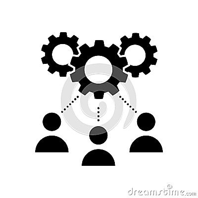 Team of some employees icon vector. workers illustration sign. developers symbol. management logo. Vector Illustration