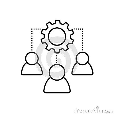Team of some employees icon vector. workers illustration sign. developers symbol. management logo. Vector Illustration