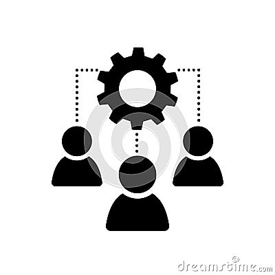 Team of some employees icon vector. workers illustration sign. developers symbol. management logo. Vector Illustration