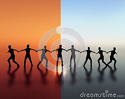 Team spirit - leadership Stock Photo