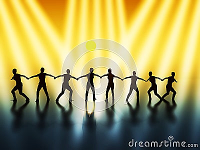 Team spirit - leadership Stock Photo