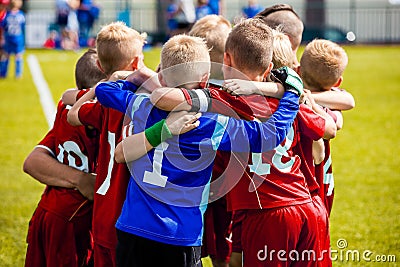 Young Children In Huddle Building Team Spirit Editorial Stock Photo