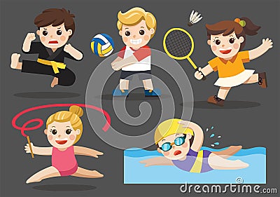 Team sports for Player. Vector Illustration