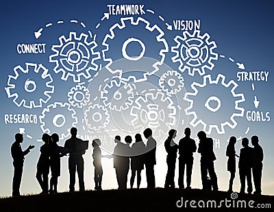 Team Teamwork Goals Strategy Vision Business Support Concept Stock Photo