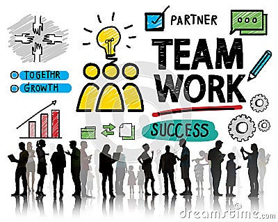 Team Teamwork Group Collaboration Organization Concept Stock Photo