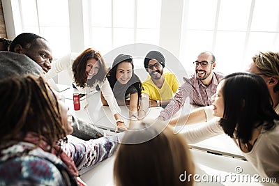 Team Teamwork Join Hands Partnership Concept Stock Photo