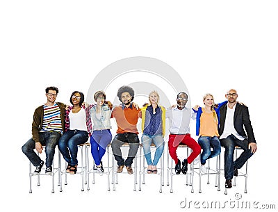 Team Teamwork Variation Casual Unity Support Community Concept Stock Photo