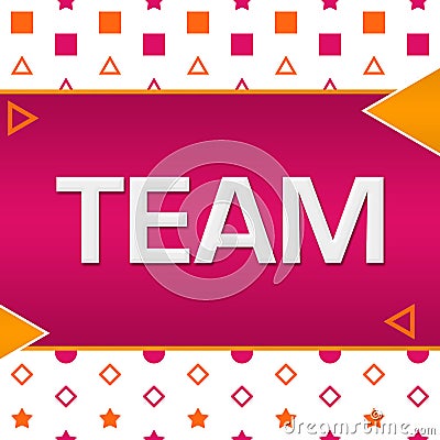 Team Pink Orange Basic Shapes Triangles Stock Photo