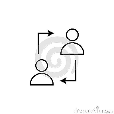 Team, users, workers icon on white background. Can be used for web, logo, mobile app, UI, UX Vector Illustration