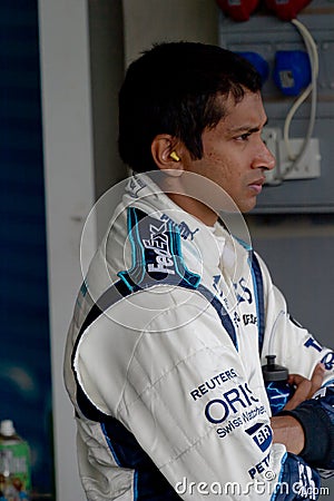 Team Williams F1, Narain Karthikeyan, 2006 Editorial Stock Photo