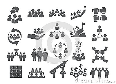 Team work icons Vector Illustration