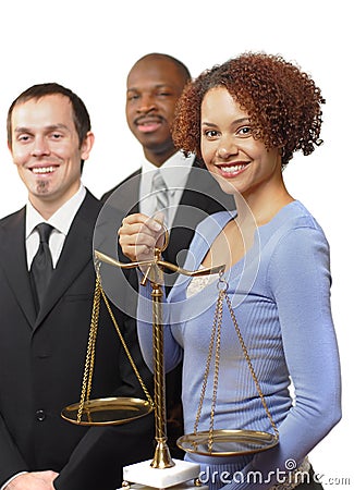 Team of young lawyers Stock Photo