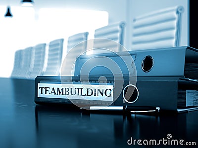 Teambuilding on Folder. Blurred Image. 3D. Stock Photo