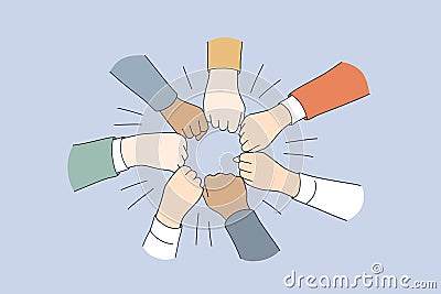 Teambuilding, motivation, Business team concept Vector Illustration