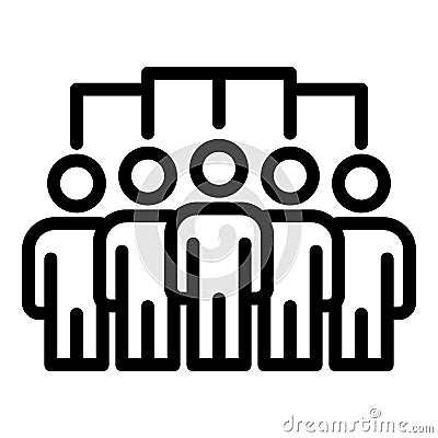 Teamgroup icon outline vector. Team education Stock Photo