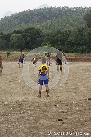 teams of teenage and young boys playing soccer Editorial Stock Photo
