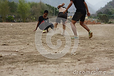 teams of teenage and young boys playing soccer Editorial Stock Photo