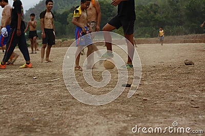 teams of teenage and young boys playing soccer Editorial Stock Photo