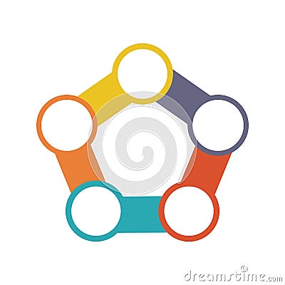 Teamwork around symbol icon Vector Illustration