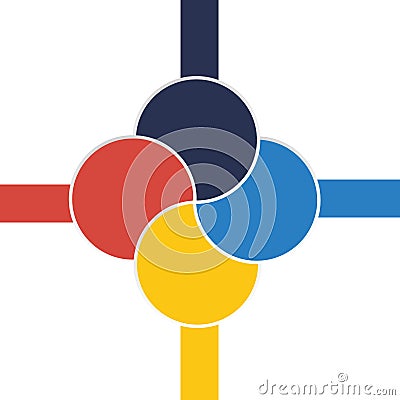 Teamwork around symbol icon Vector Illustration