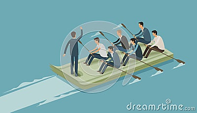 Teamwork. Business, team work, money concept. Vector illustration Vector Illustration