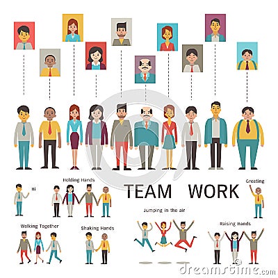 Teamwork character Vector Illustration
