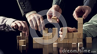 Teamwork and cooperation concept Stock Photo