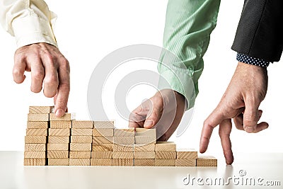 Teamwork and cooperation Stock Photo