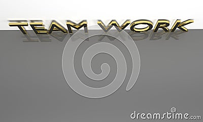 Teamwork 3d text. Stock Photo