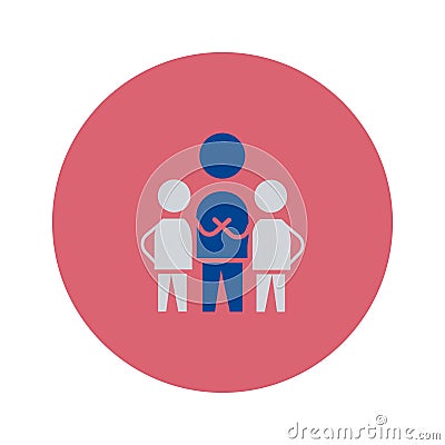 Teamwork icon. vector sign symbol illustration Cartoon Illustration