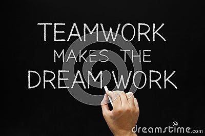 Teamwork Makes The Dream Work Stock Photo