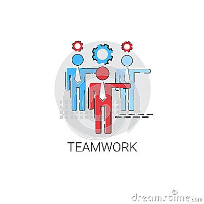 Teamwork Management Business Team Icon Vector Illustration