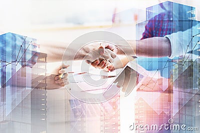 Teamwork and market concept Stock Photo