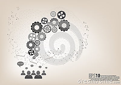 Teamwork meeting and brainstorm concept Vector Illustration