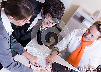 Teamwork in the office Stock Photo