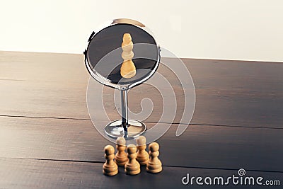 Teamwork power and confidence concept Stock Photo