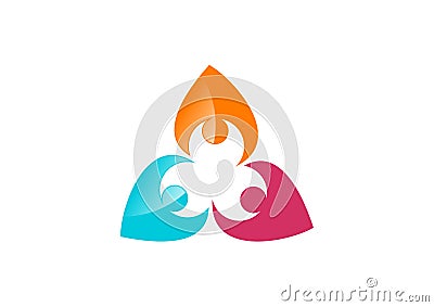 Teamwork,Social,Team,Network,Logo,design,vector,logotype,illustration Vector Illustration