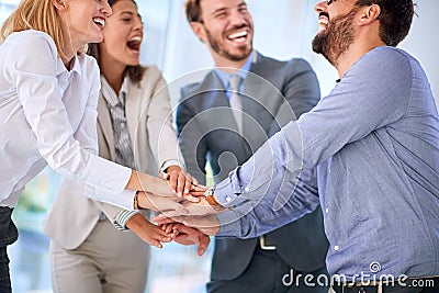 Teamwork - successfully business meeting Stock Photo