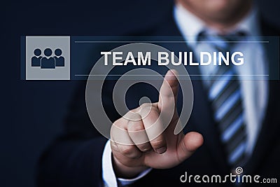Teamwork Team building Successs Partnership Cooperation Business Technology Internet Concept Stock Photo