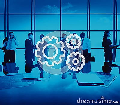 Teamwork Team Collaboration Connection Gear Organisation Concept Stock Photo