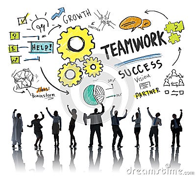 Teamwork Team Together Collaboration Business Success Celebratio Stock Photo