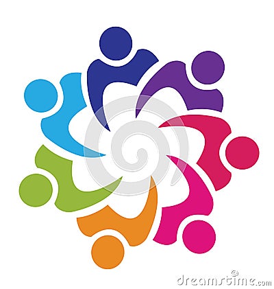 Teamwork union logo Vector Illustration