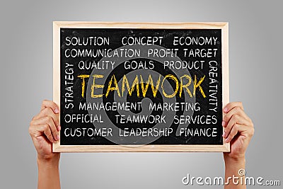 Teamwork Word Cloud Stock Photo
