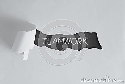 TEAMWORK written with chalk Stock Photo