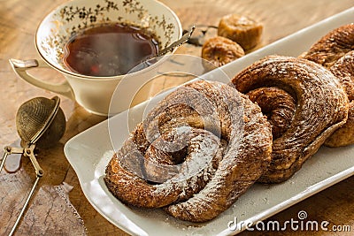 Teaparty with zeeuwse bolus Stock Photo