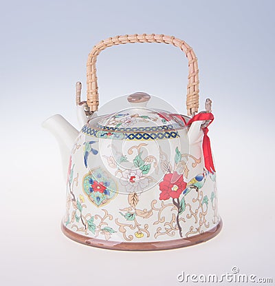 teapot. Chinese teapot. teapot. Chinese teapot on the background Stock Photo