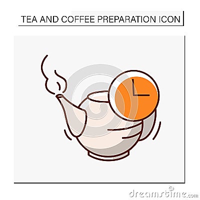 Teapot color icon Vector Illustration