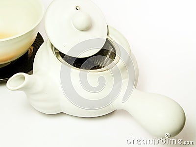 Teapot and cup Stock Photo